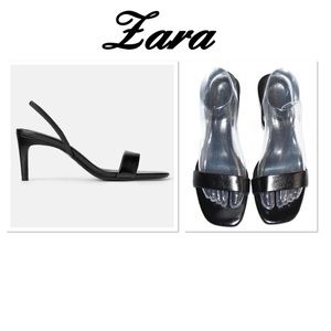 Zara Basic Collection Black Slingback Shoes 41/10